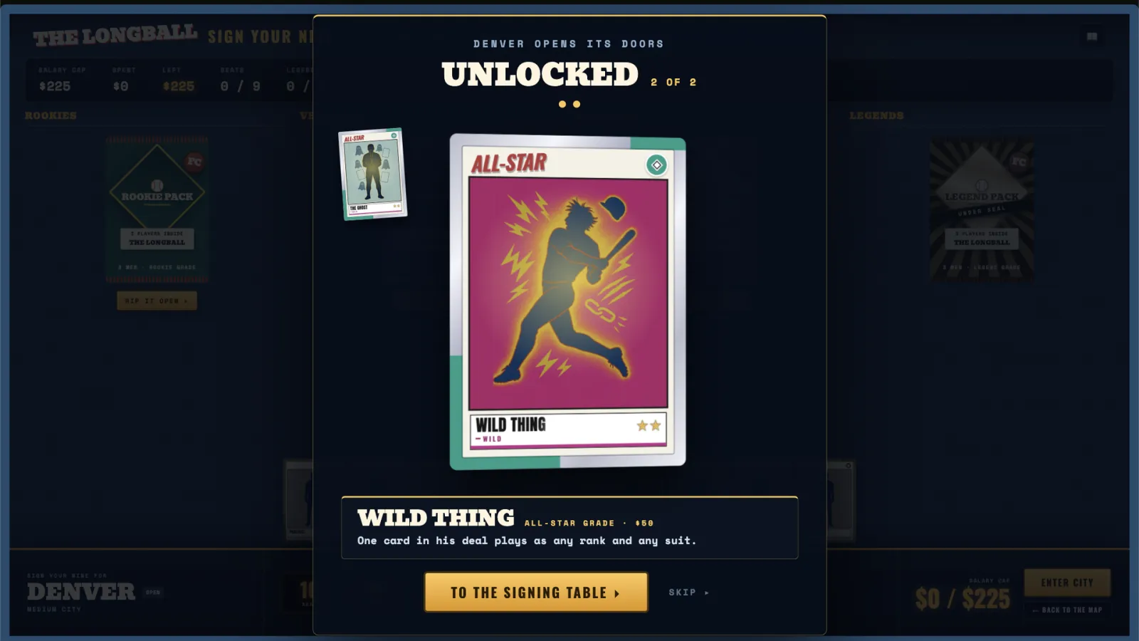 Unlocking Wild Thing, a new ability man